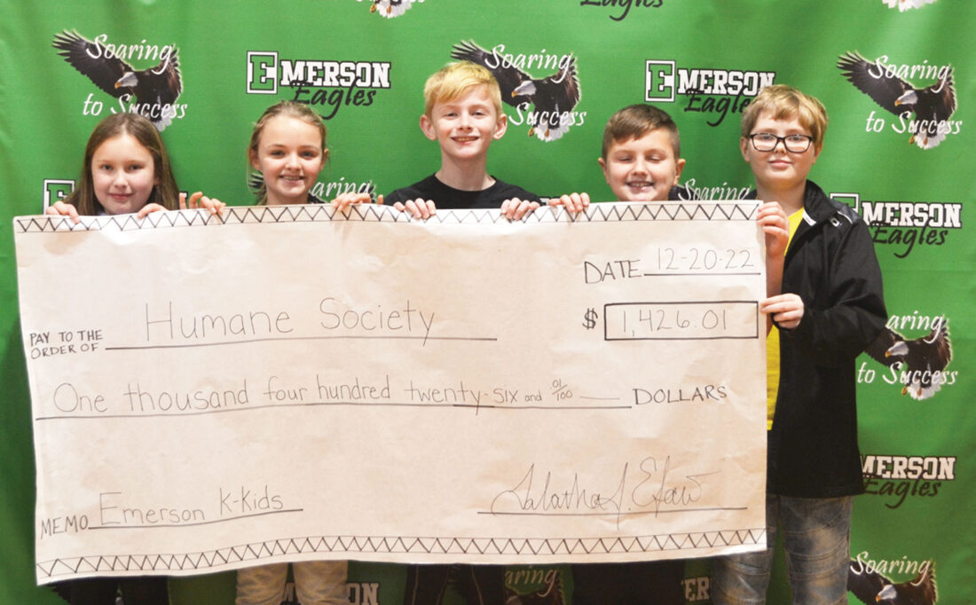 Emerson Elementary KKids Club raises money for Humane Society of